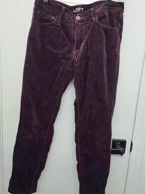 Ann Taylor LOFT Plum Corduroy Pants